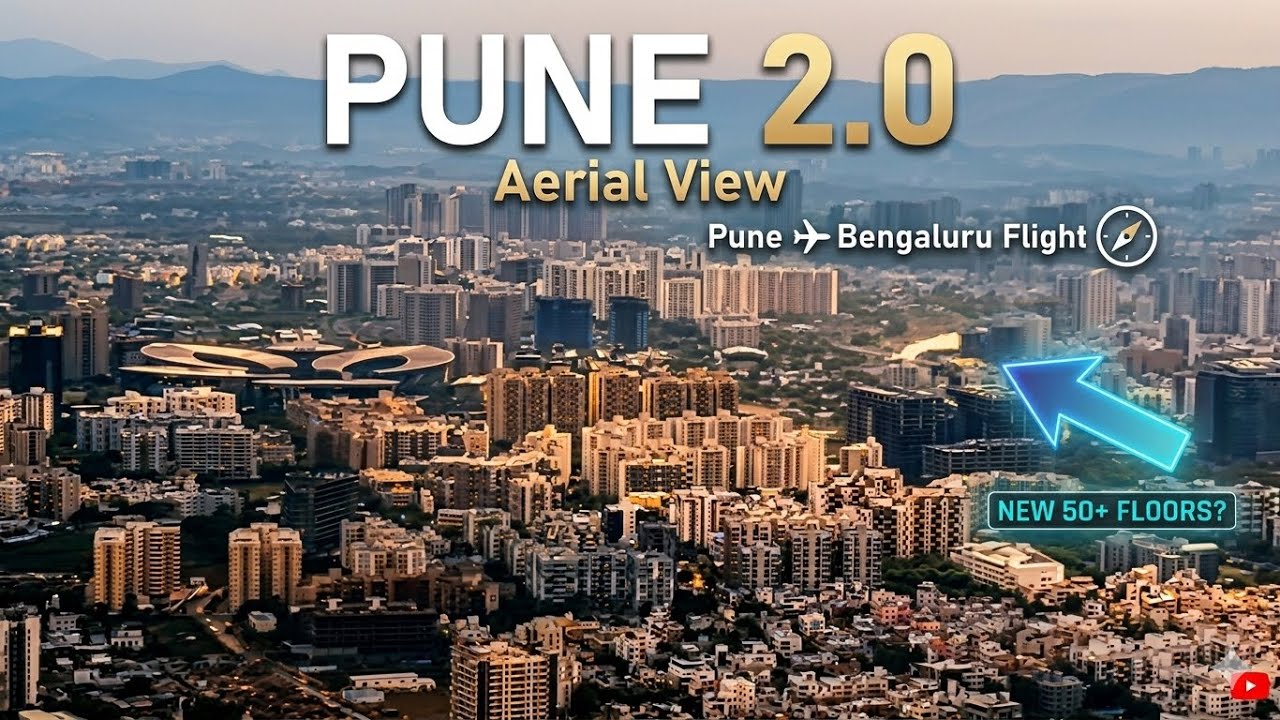 Pune City aerial view