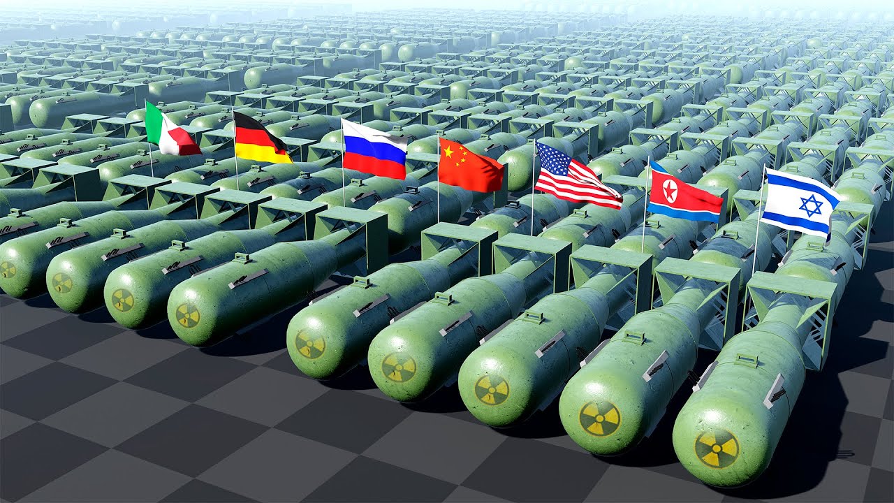 Liczba bomb atomowych według kraju w 2025 r.