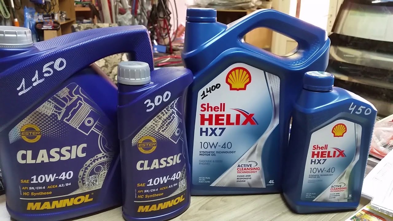 Масло MANNOL Classic 10W-40 против SHELL HELIX HX7 10W-40.......Какое масло лучше маннол или шел???