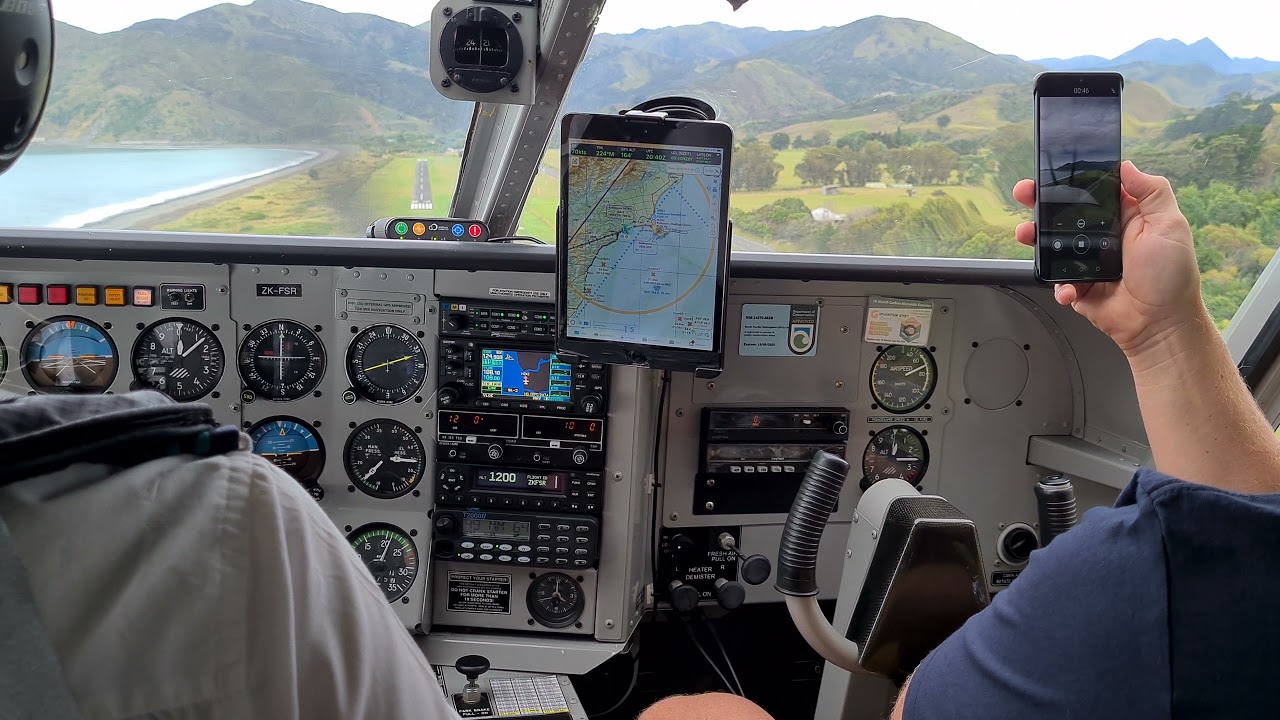 Wings Over Whales GA8 Airvan Landing in Kaikoura