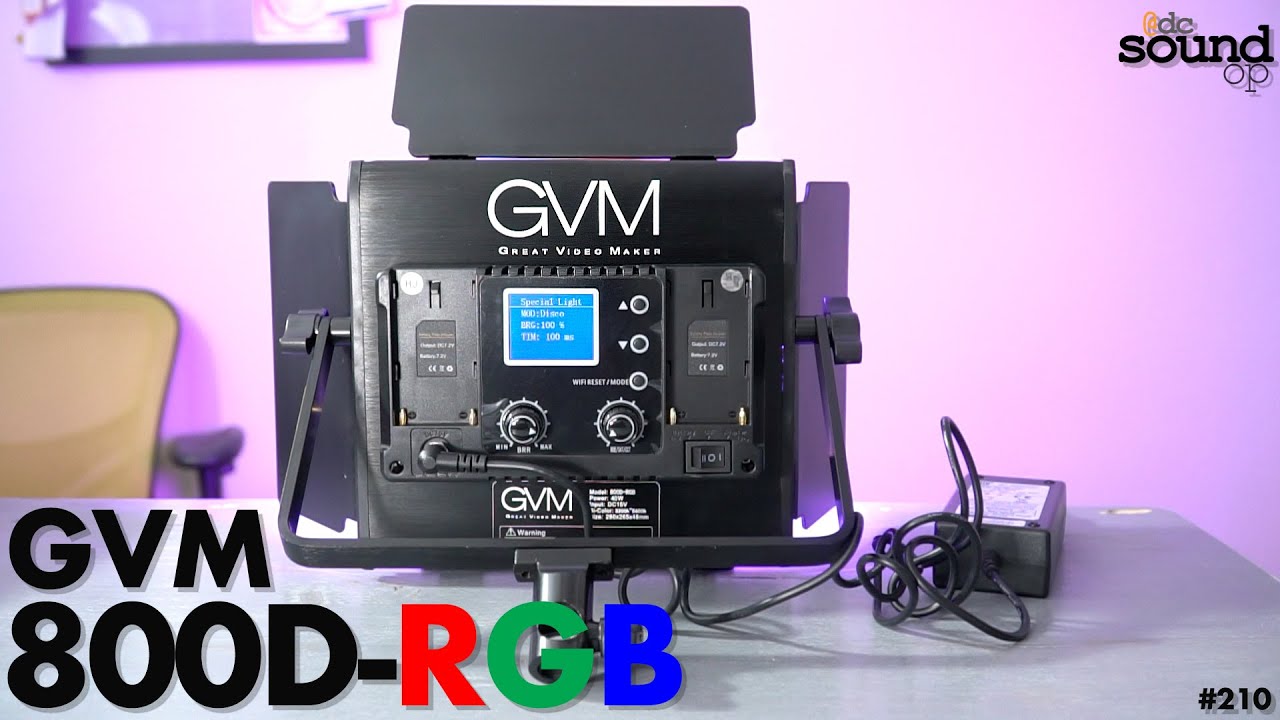 GVM 800D-RGB Video LED Light Panel Demo & Tests