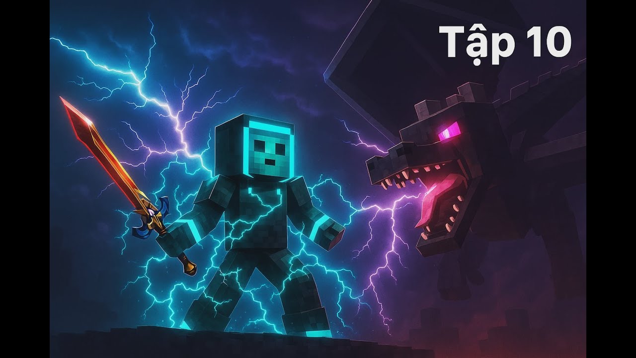 Tập 10: Full Đồ Netherite + Kiếm Nidai Kitetsu | Quyết Chiến Ender Dragon! | Minecraft Đại Hải Tặc