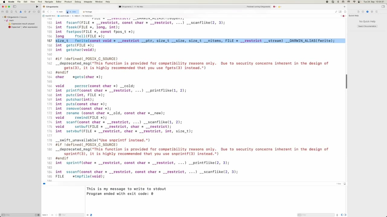 #145 C Programming - Writing to Standard Out or stdout
