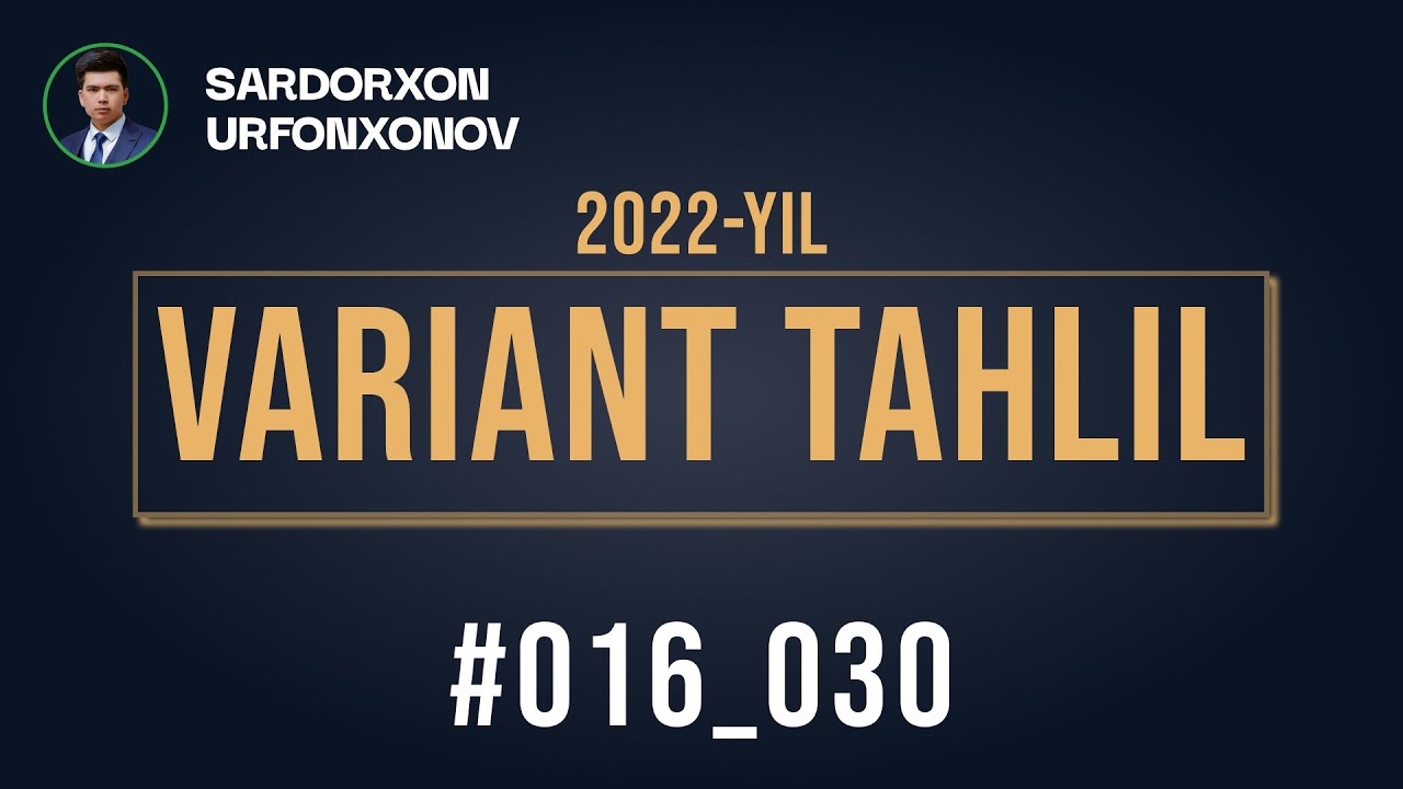 Yig'ilgan 016_030   [ Variant tahlil ]