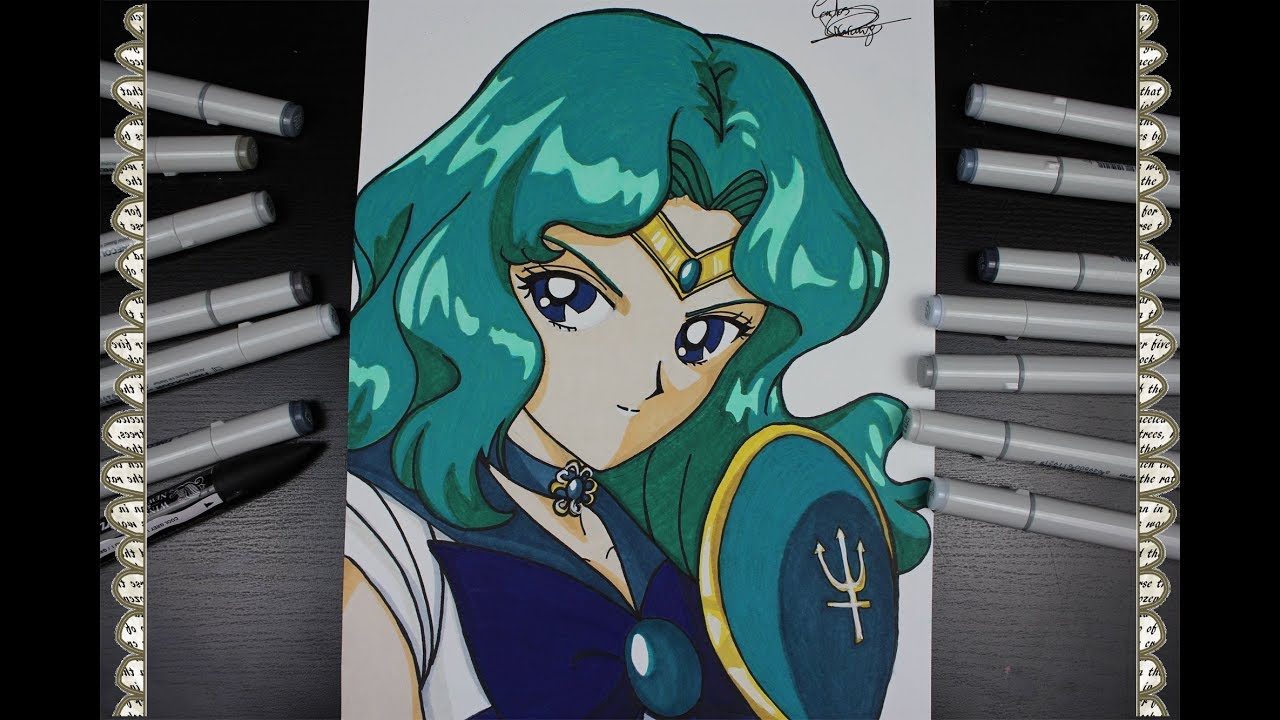 Como Dibujar a Sailor Neptuno Talisman How To Draw Michiru Kaiou Sailor Moon S Speed Drawing