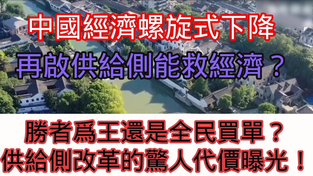 勝者為王還是全民買單？供給面改革的驚人代價曝光！#中國經濟 #中國 #中國社會現狀