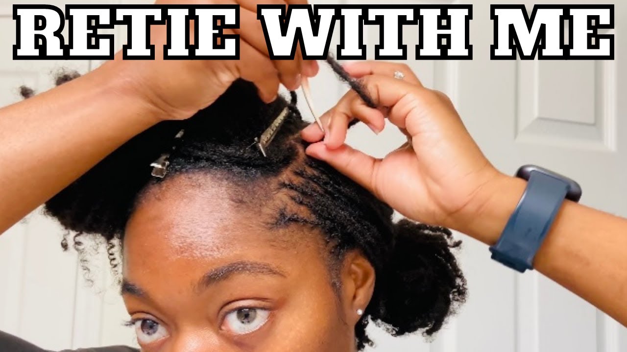My Microlocs Retie Session After 2 Months of Growth