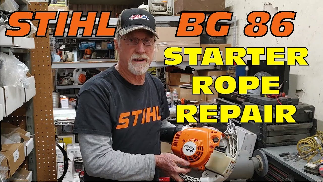 Stihl BG 86 Replacing the Rewind Rope