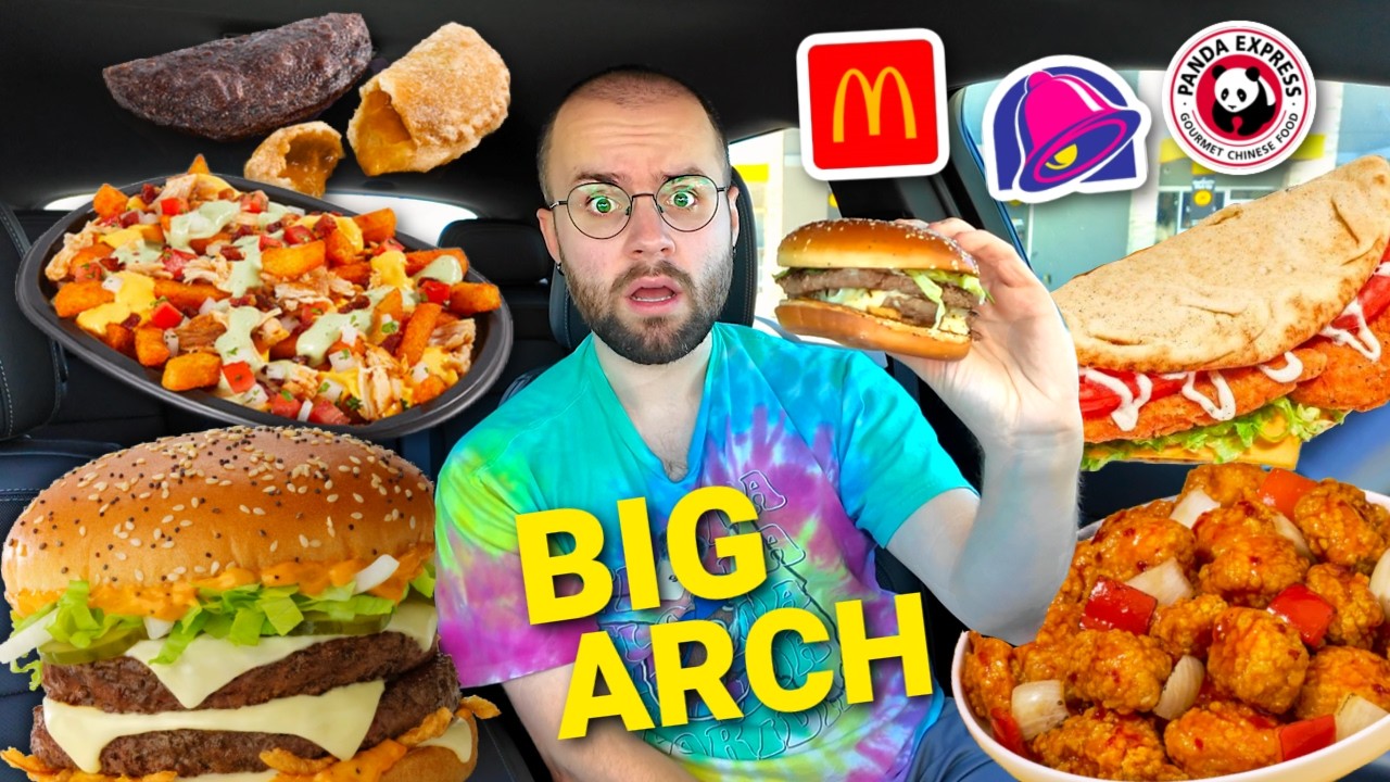 Trying Every NEW Fast Food Item (McDonald's Big Arch, Taco Bell, Panda Express) - Ma’am VS Menu