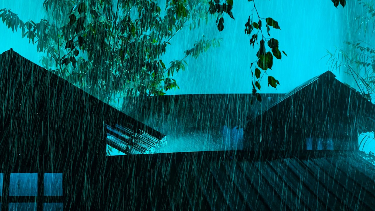 Fall Asleep Instantly with Rain and Deep Thunder on a Lonely Roof