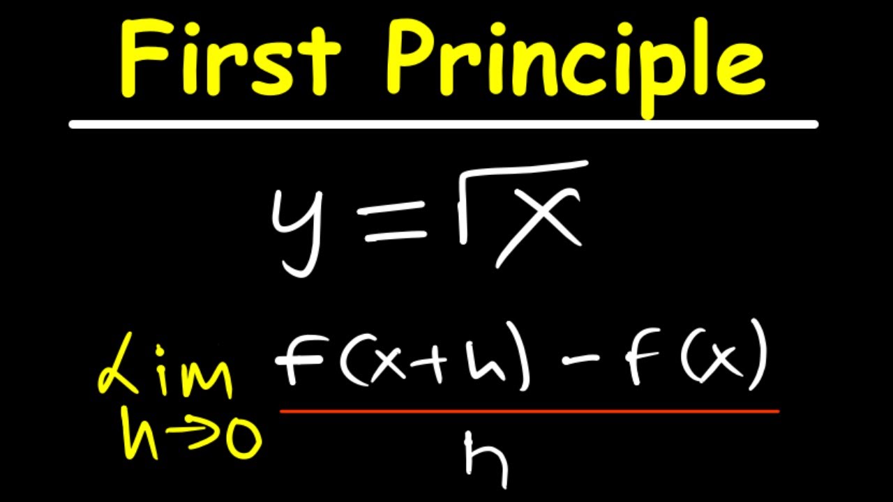 Derivative √x from first principles - Differential Calculus