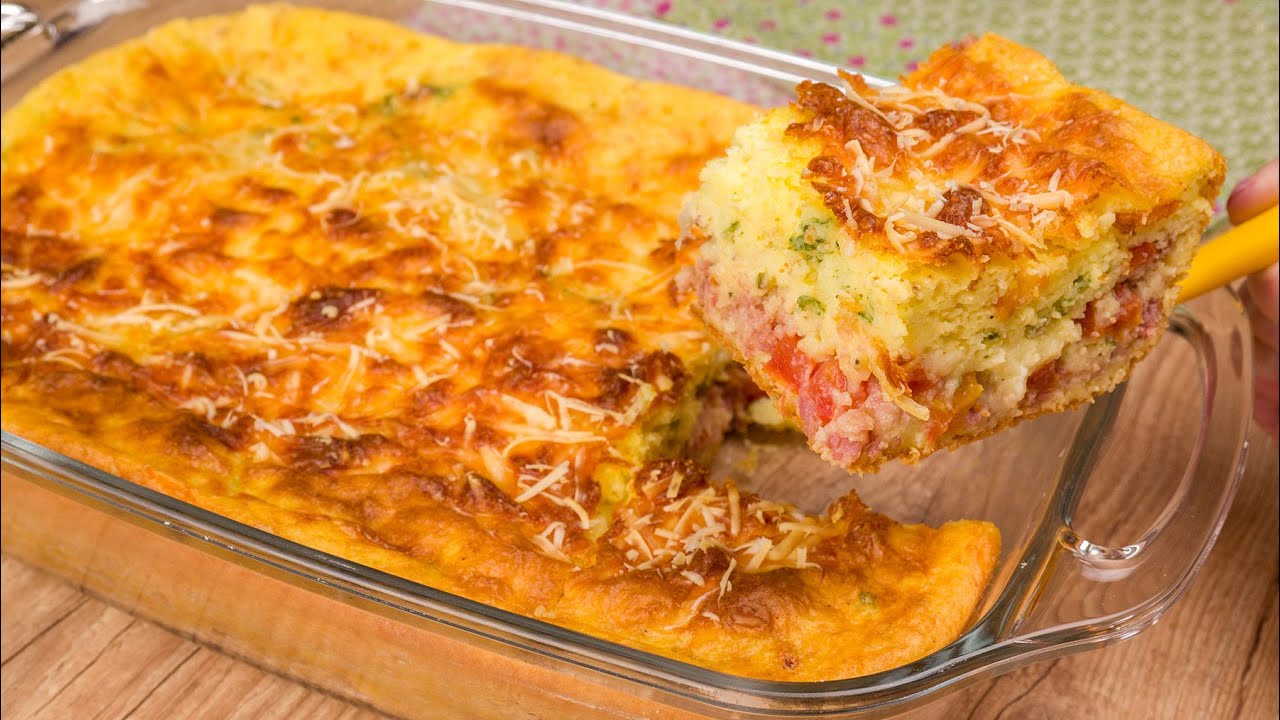 TORTA DE MANDIOQUINHA DE LIQUIDIFICADOR COM CALABRESA E QUEIJO SEM GLÚTEN | Cook'n Enjoy 1220
