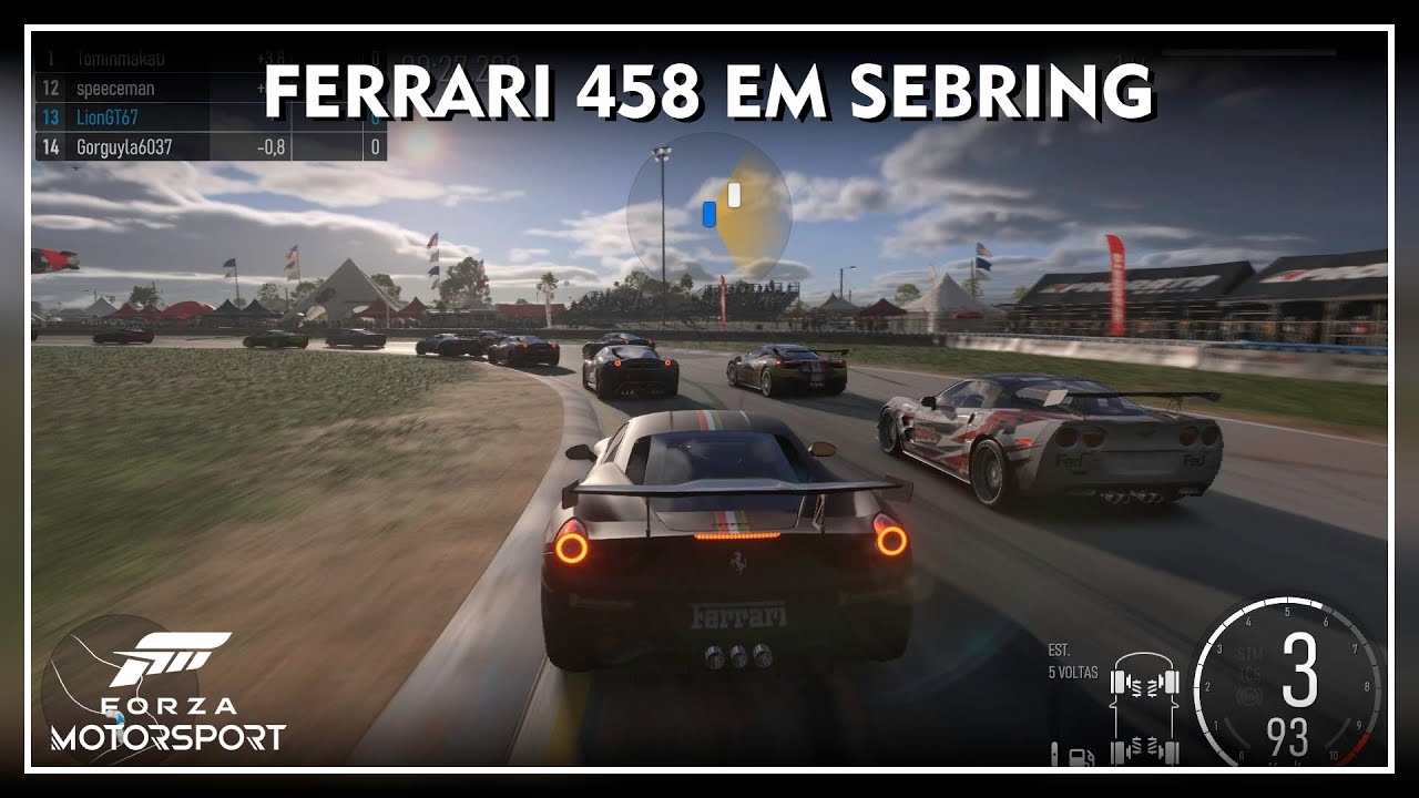 Ferrari 458 em Sebring  | Forza Motorsport 2023 | Ep. 3 | PC Gameplay 1080p 60fps [005]