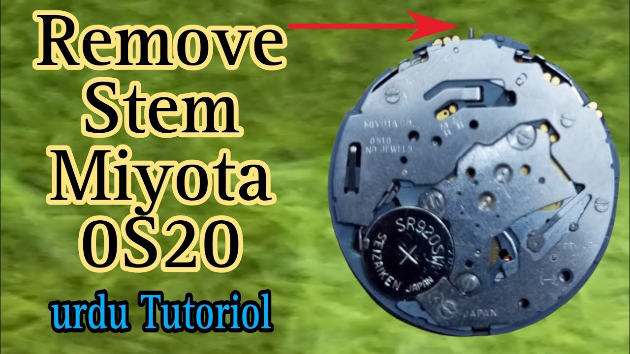 How to remove stem miyota 0S20,0S10 || chronograph movement in urdu