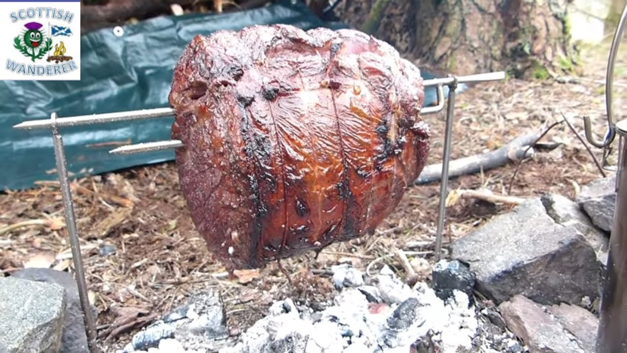 Bushcraft Cooking Roast Beef On The Coffey Spit Wild Camping Scotland