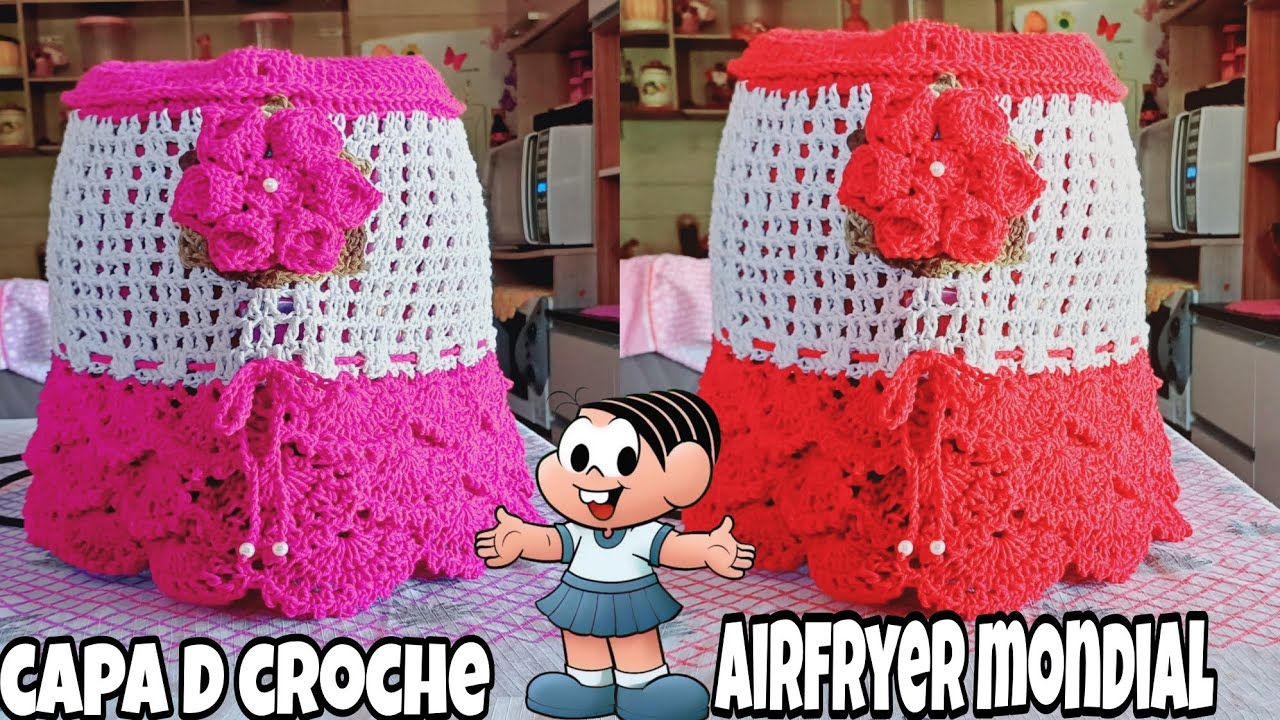 capa de crochê para airfryer mondial passo a passo
