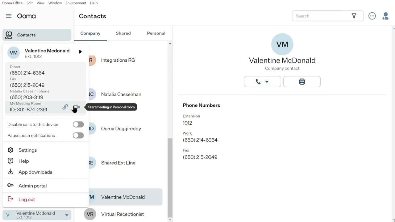 44. Ooma Office Tutorial: Account Section Overview