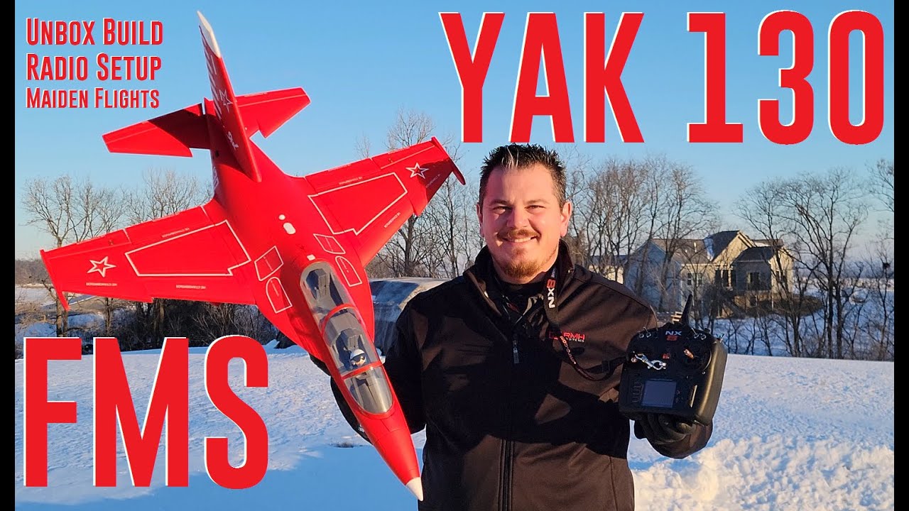 FMS - Yak 130 - 70mm - Unbox, Build, Radio Setup, & Maiden Flights
