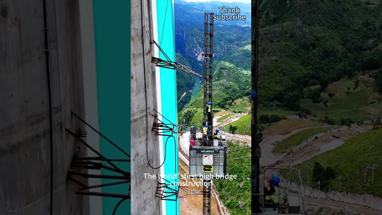 The world's tallest bridge construction elevator dismantled