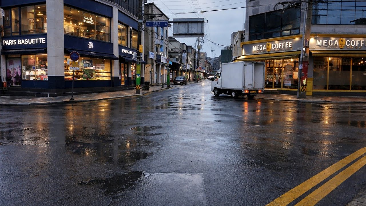 Morning Rain Sounds for Sleeping in Korea | Peaceful Walk Ambience 4K