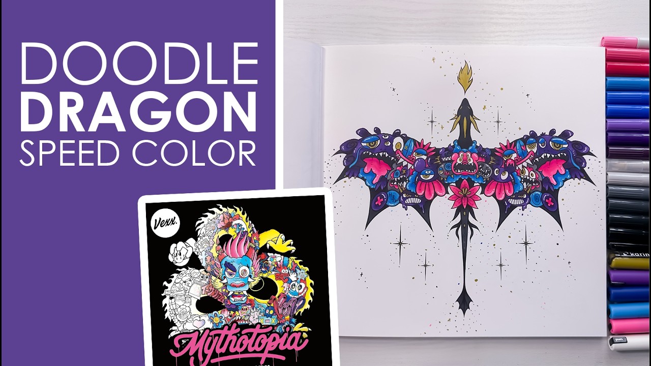 Speed Color of the Dragon Doodle in Mythotopia by Vexx