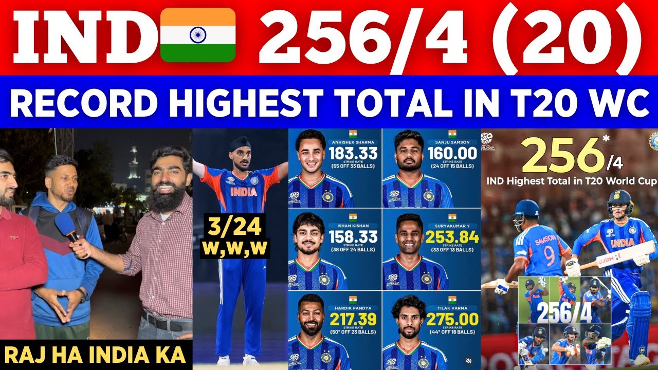 IND 🇮🇳 Record Highest Ever Total vs ZIM 🇿🇼 In World Cup || Abhi 53 Hardik 50 || Pak Public Reactions