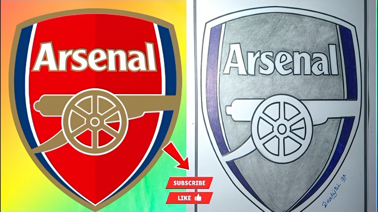 For the love of Arsenal Fc so I drew arsenal logo, rate my art work. #drawing