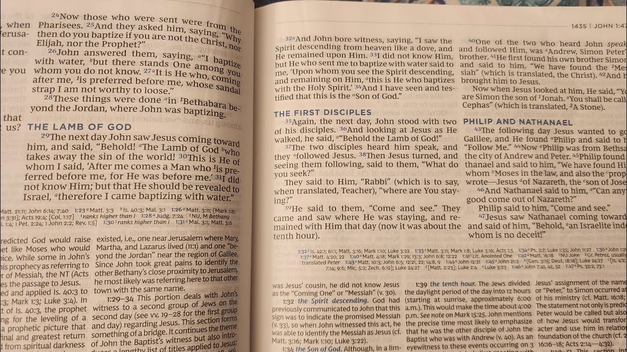 Gospel According to John 1: 29-51 Pray, Read, Discuss!