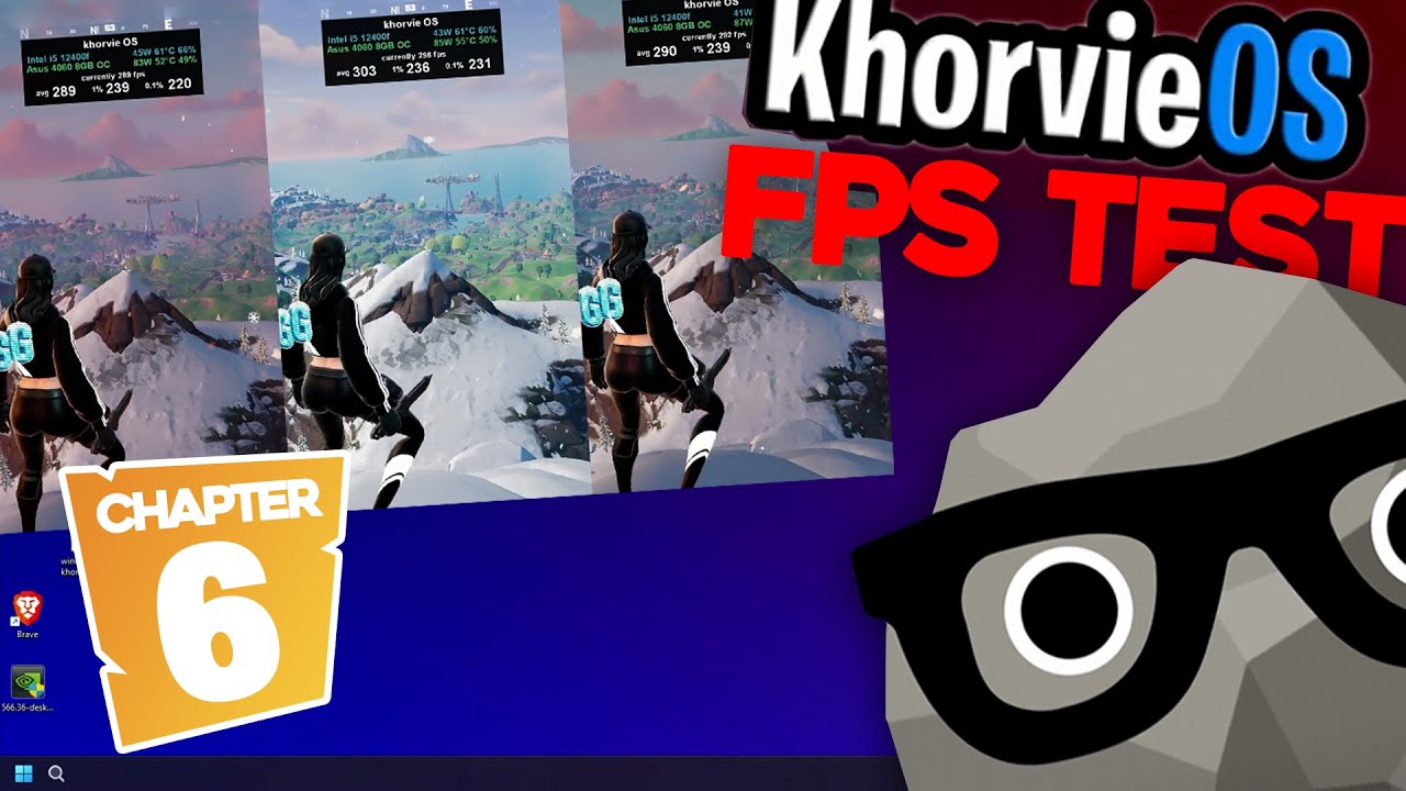 does tweaking actually work? (khorvie OS) fps test fortnite RTX 4060 12400f #tweaking #fpsboost