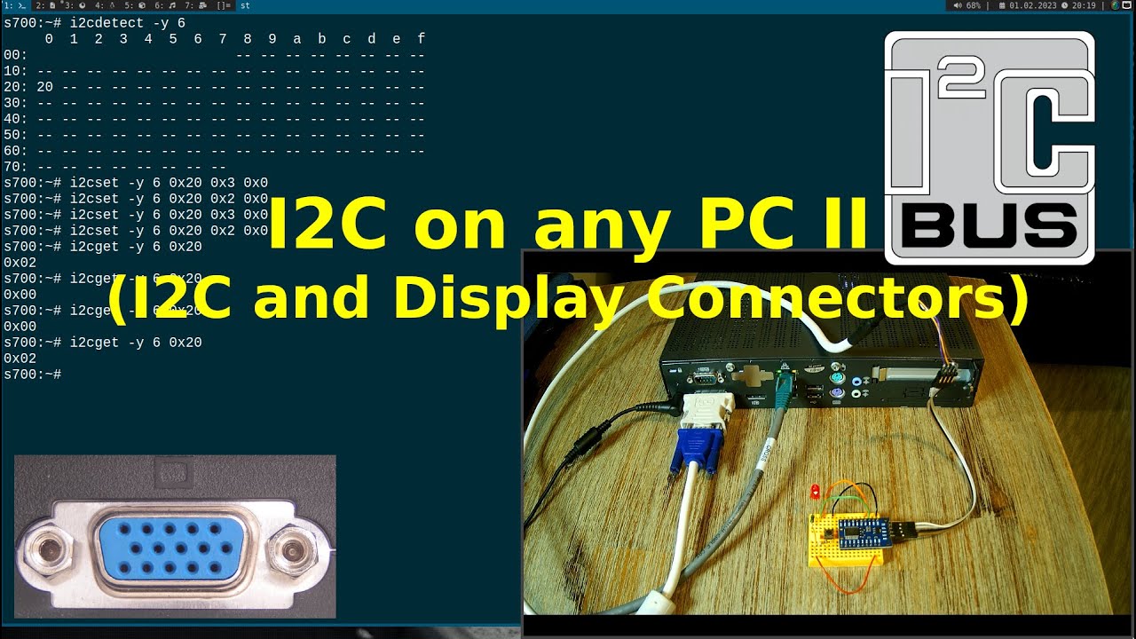 I2C on any PC II - I2C and Display connectors