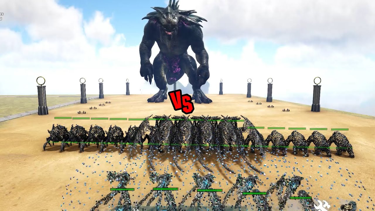 King Titan vs Overseer (All Forms) || Ark Battle