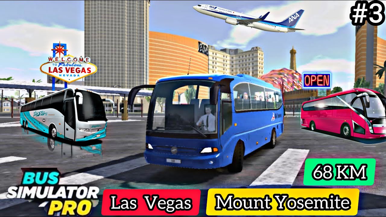 Bus Simulator Pro : Trip to Las Vegas to Mount Yosemite  #68KM (Android & IOS ) Gameplay #4