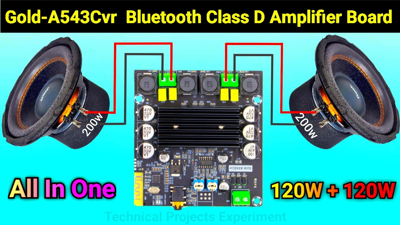 Gold A-543Cvr Class D Amplifier Board Details And Testing | TPA3116D2 | Class D Amplifier