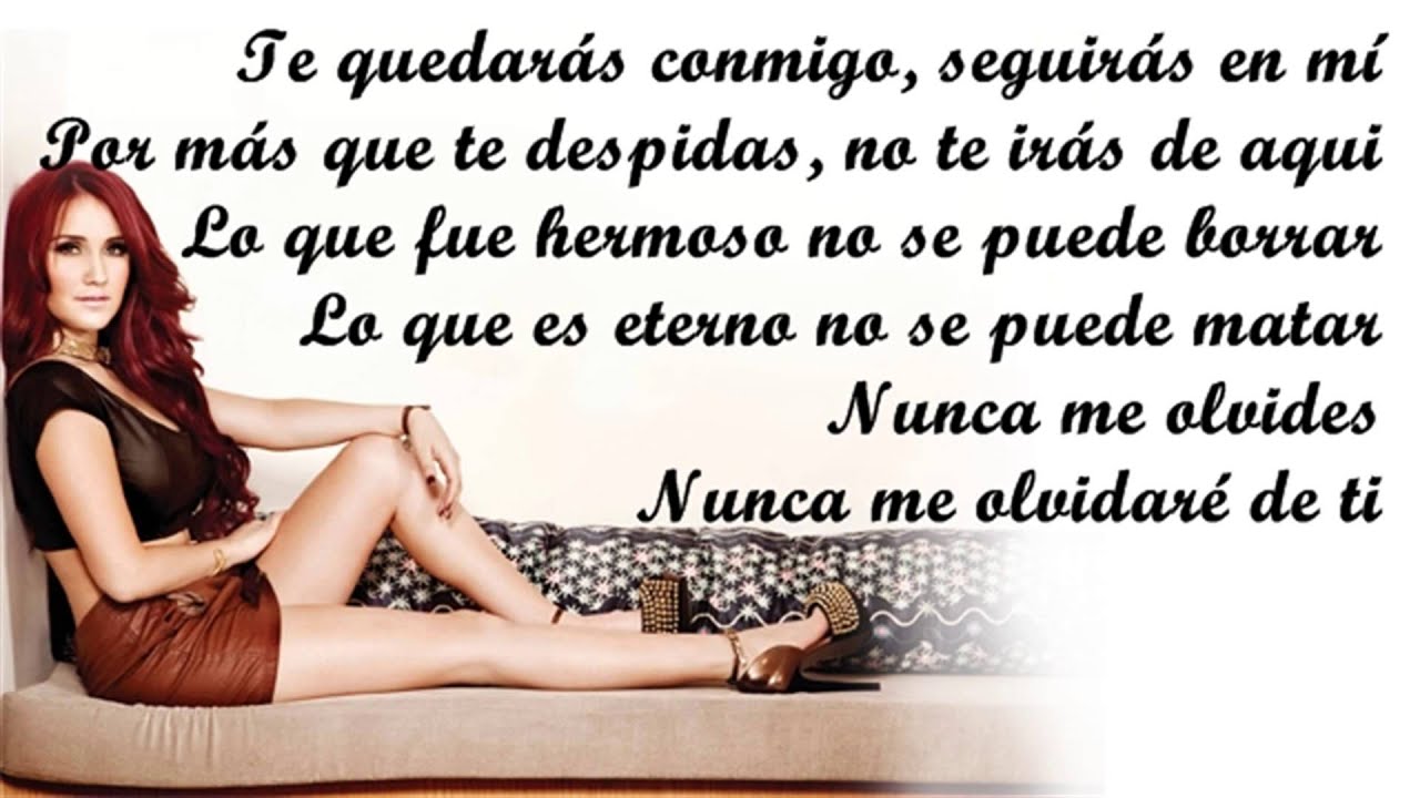 Dulce Maria - Te quedaras (letra/lyrics)