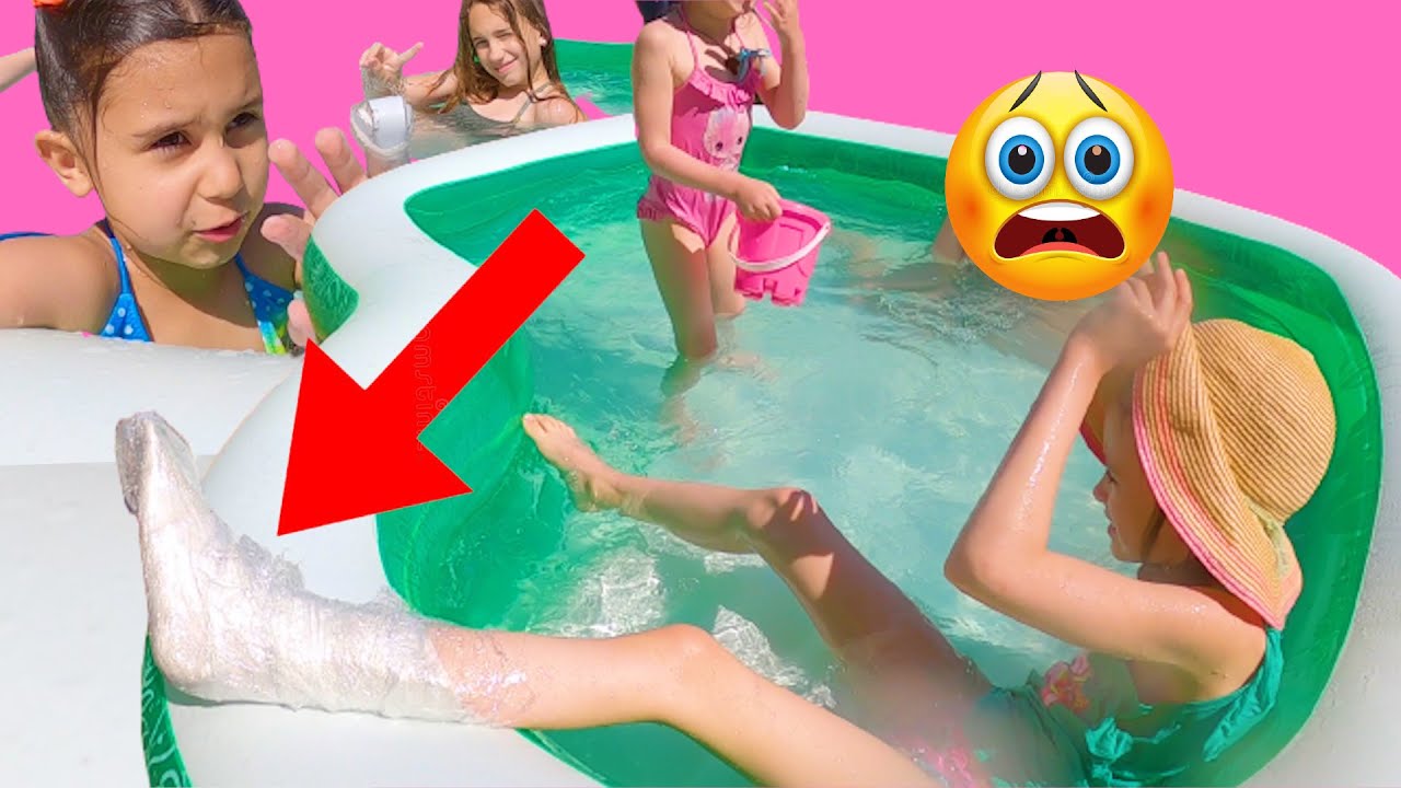 24 ore la țară🏕 Prima dată LA BAZIN anul acesta⛲ În apă cu piciorul în ghips la piscină.CiaoPatricia