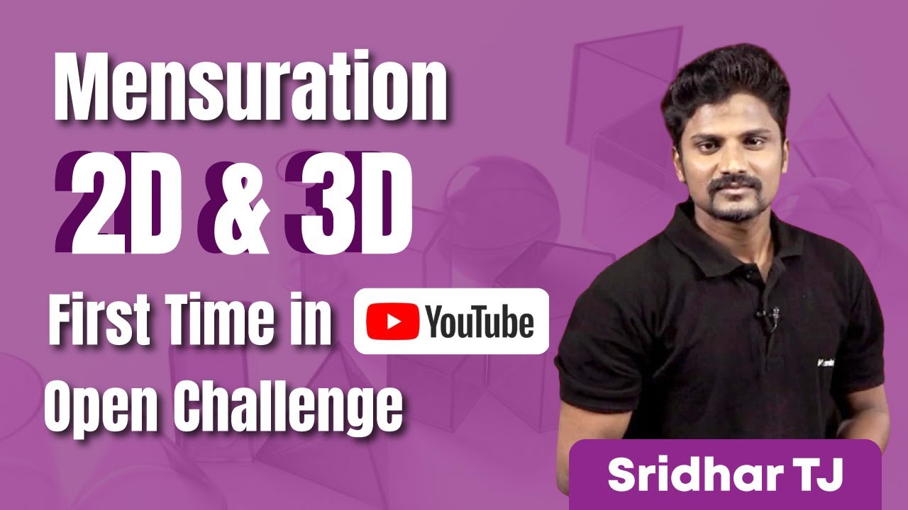 Mensuration 2D & 3D || First Time in YouTube || Open Challenge | Veranda Race