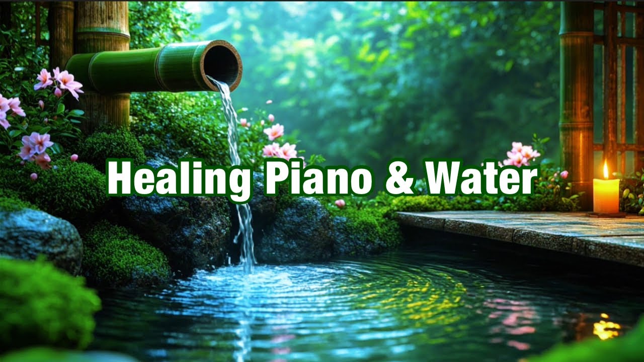 Peaceful Garden Sounds 🌿 Piano & Water for Stress Relief & Sleep