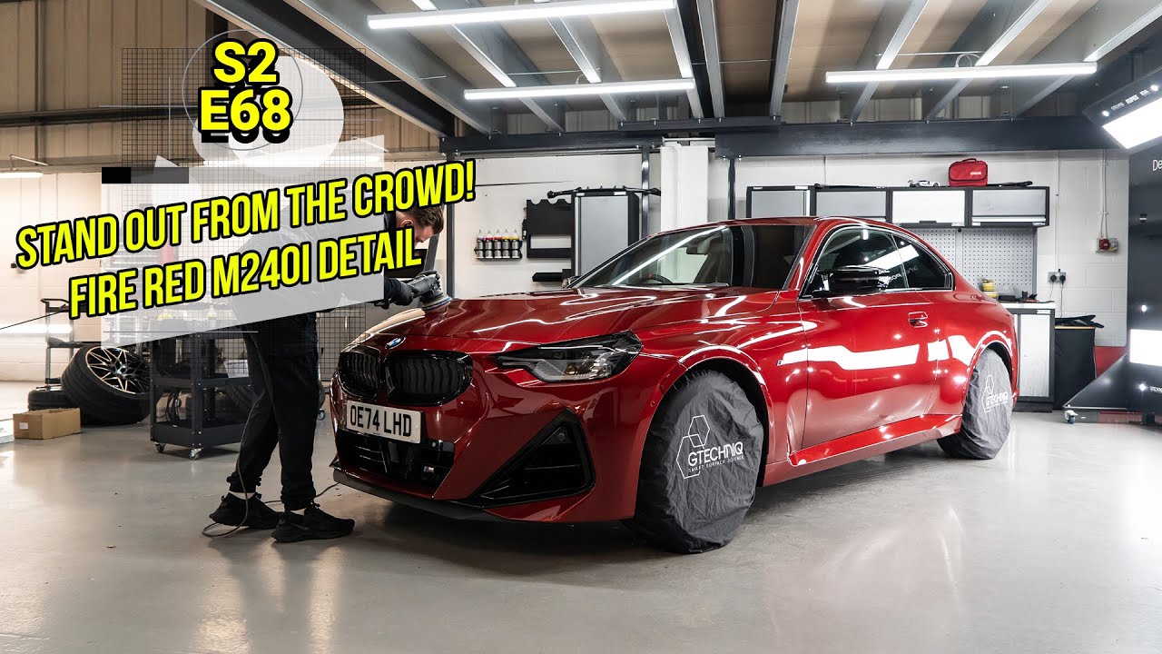 Детейлинг одного из первых в Великобритании огненно-красных BMW M240i &mdash; S2 E68