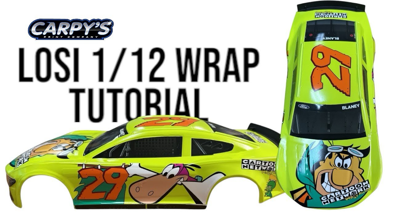 Losi 1/12 NASCAR  Wrap Tutorial | Carpy’s