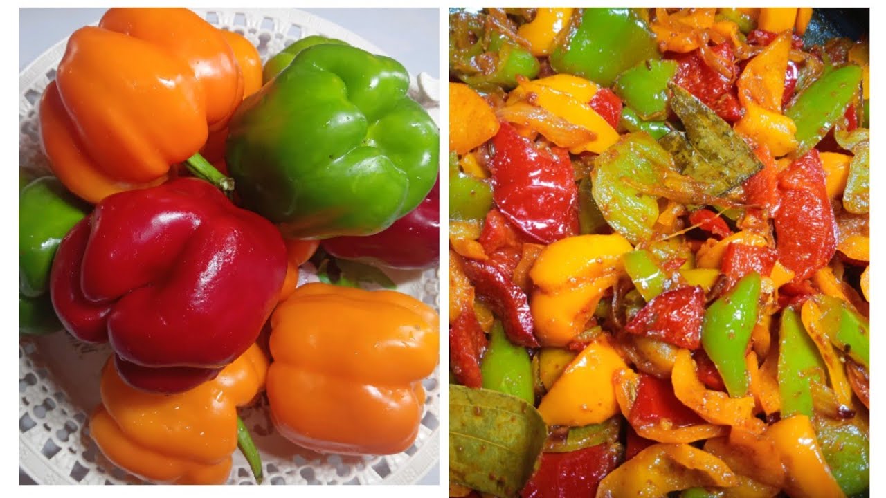 Capsicum Fry Recipe | Kashmiri Style | yellow, Green & Red Capsicum Fry | Suzain's Kitchen