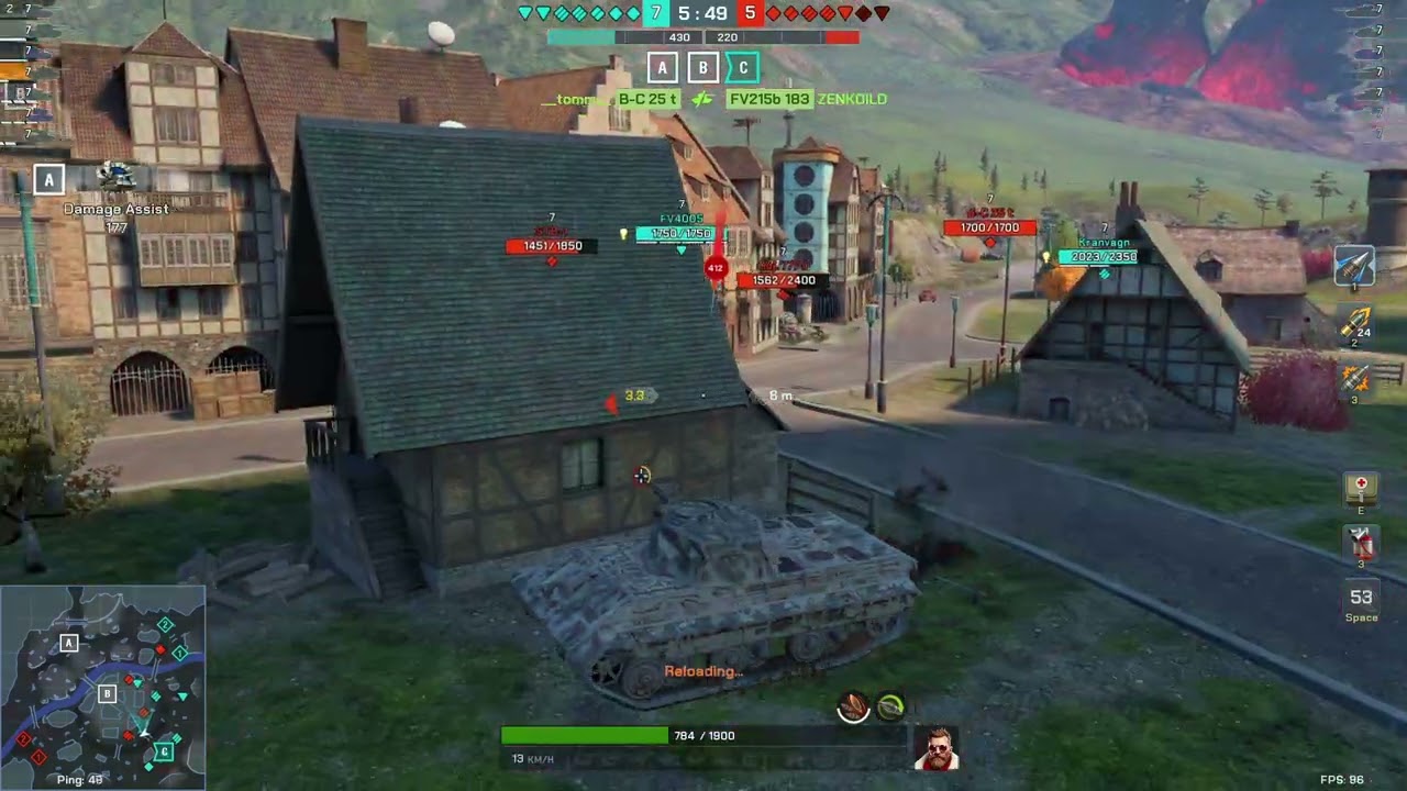 gameplay of the new update on the map: Alpenstadt World of Tanks Blitz Reforged Update