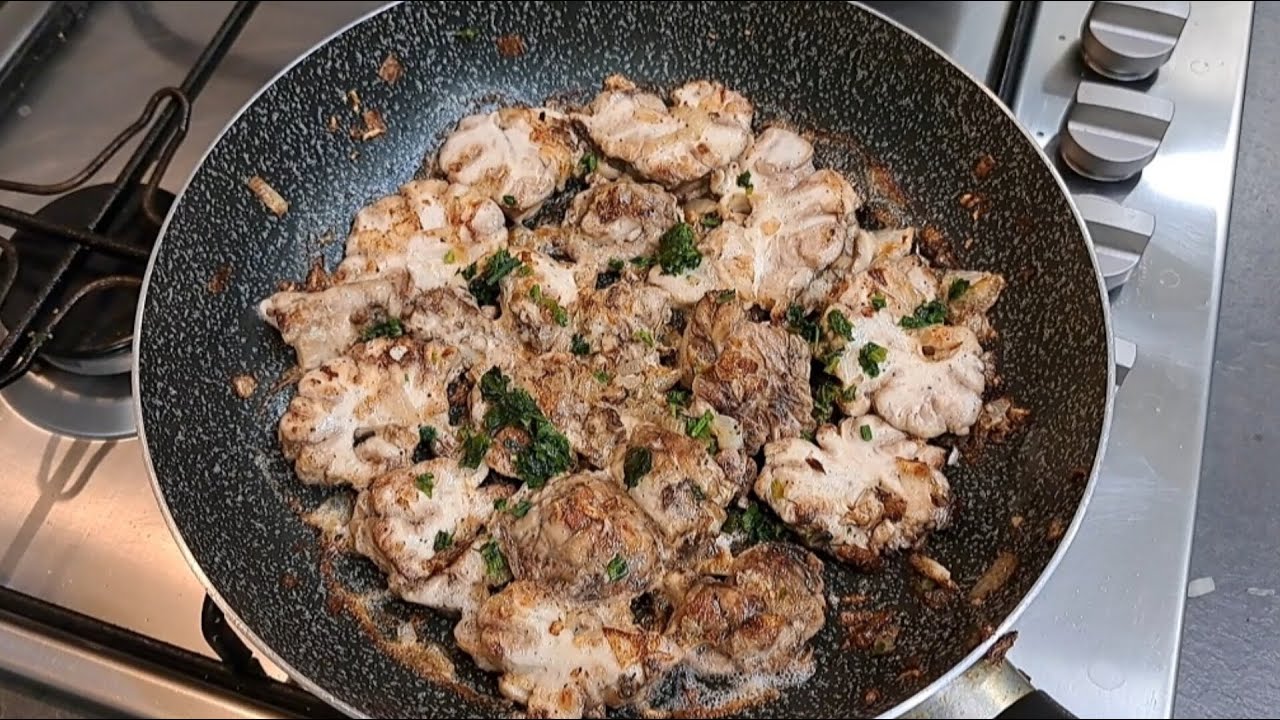 La ricetta del cervello di vitello in padella!Ricetta salata facile e veloce.
