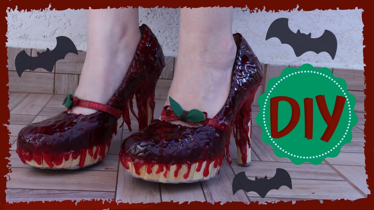 🍎 DIY Sapato de Bruxa Halloween  -  FÁCIL e RÁPIDO para Fantasias👠🎃