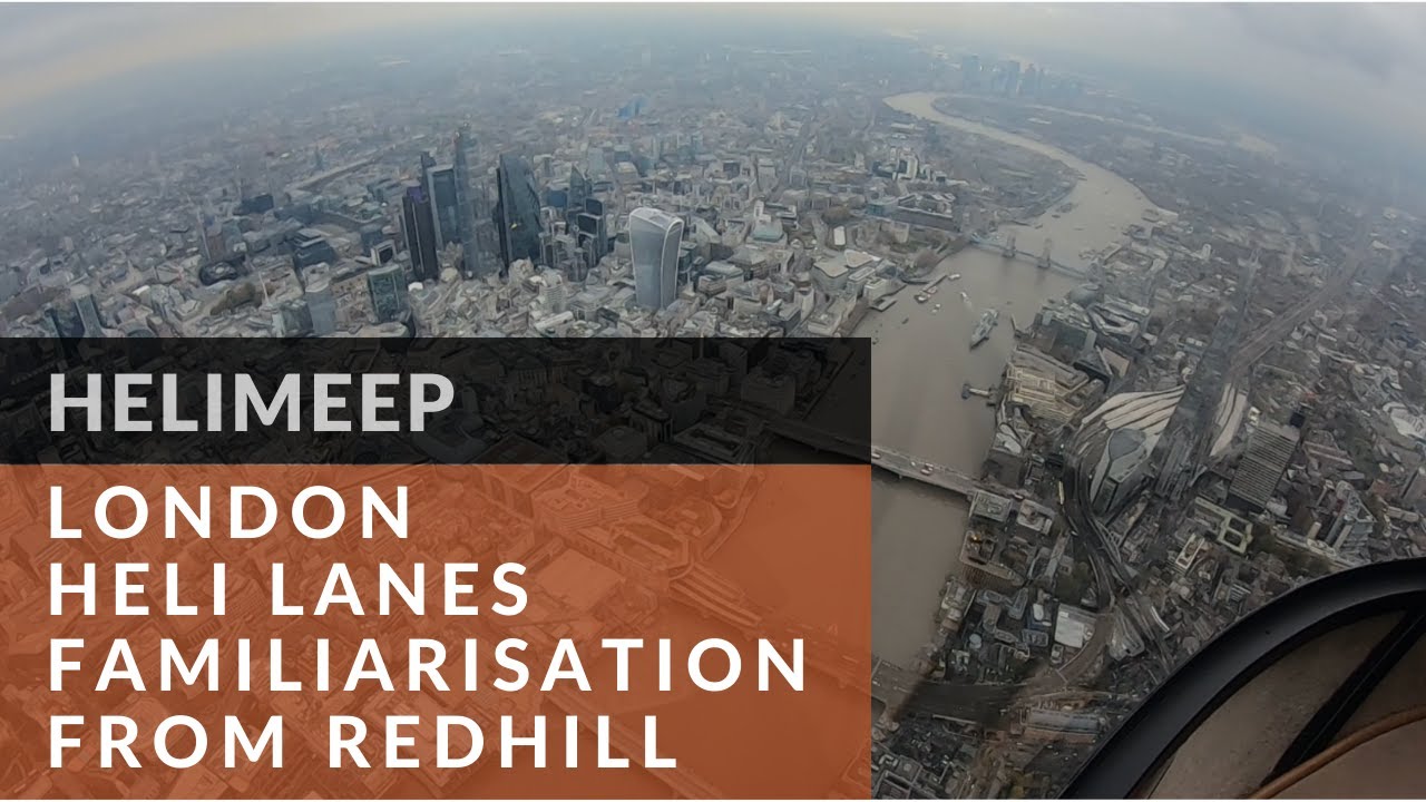 London Heli Lanes Familiarisation from Redhill (w/ full ATC) | R44 Helicopter