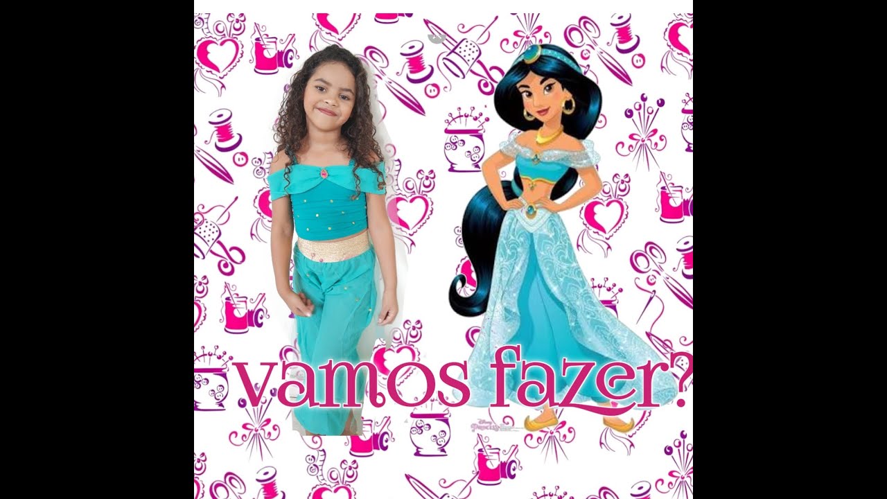 Fantasia da Jasmine sem gastar e costurando a mão parte 1/2