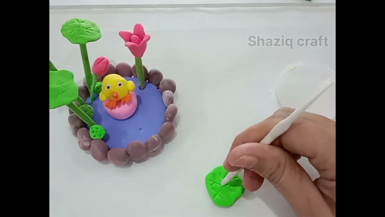 Miniature Pond with Flowers and Duck in Just Minutes