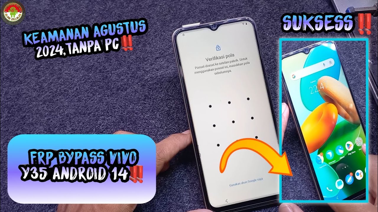 FRP BYPASS VIVO Y35 ANDROID 14 KEAMANAN AGUSTUS 2024,TANPA PC ‼️