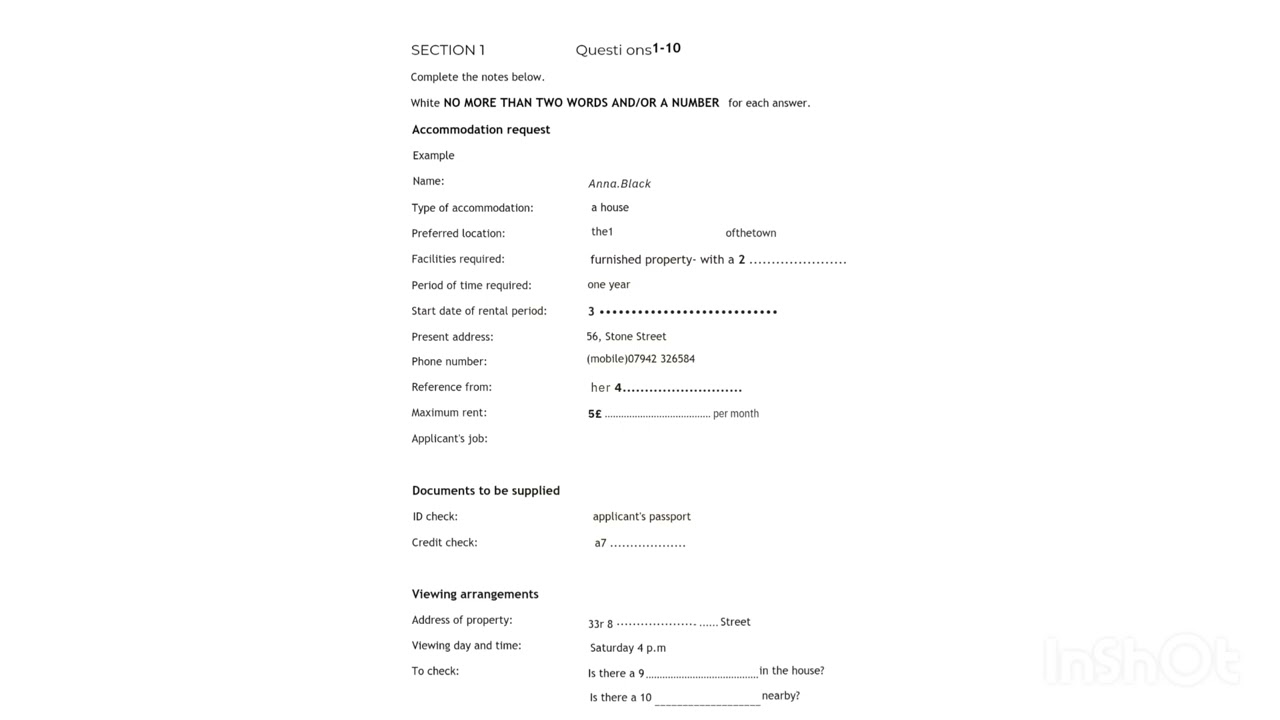 |Accommodation request listening test with answers|Hd video