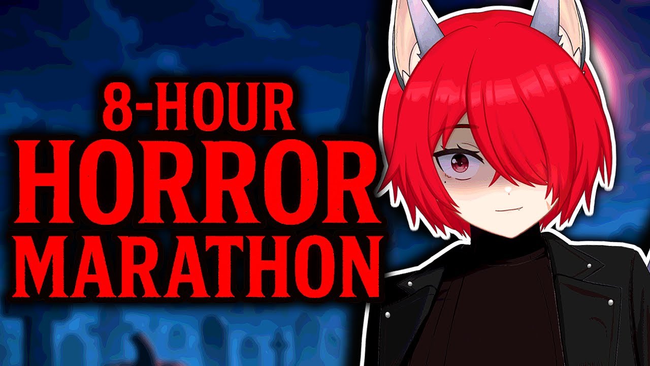 8 HOURS HORROR MARATHON | Can I Survive This?! - Day One |🔴LIVE VTuber w/ HR Monitor