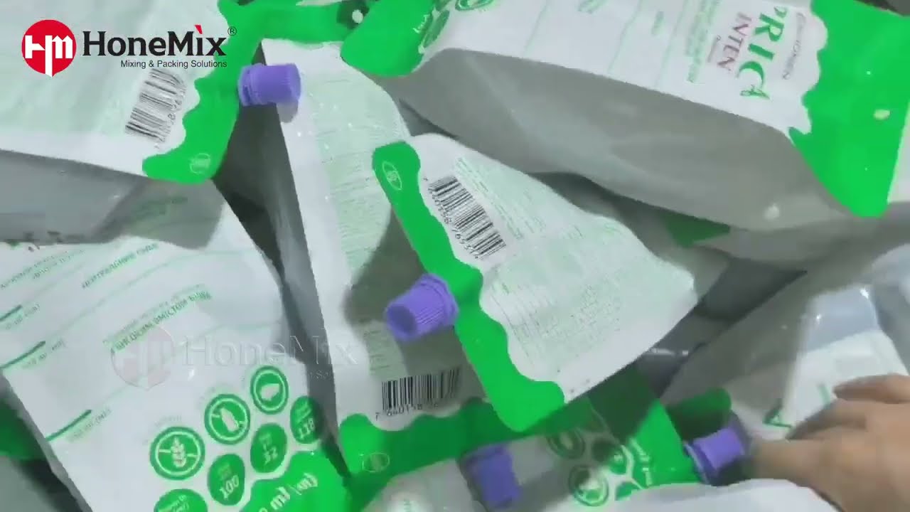 Automatic 4-Heads Pouch Filling Sealing Machine Powder Bath Salt Pouch Filler Sealer #pouchpackaging